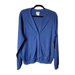 White swan long sleeve cardigan size L new